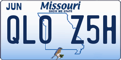 MO license plate QL0Z5H