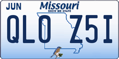 MO license plate QL0Z5I