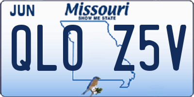 MO license plate QL0Z5V