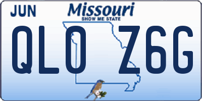 MO license plate QL0Z6G