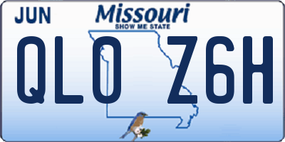 MO license plate QL0Z6H