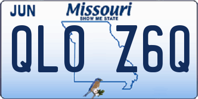 MO license plate QL0Z6Q
