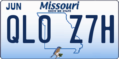 MO license plate QL0Z7H