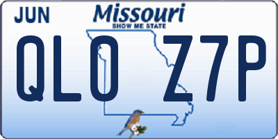 MO license plate QL0Z7P