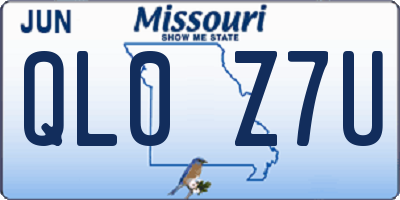 MO license plate QL0Z7U