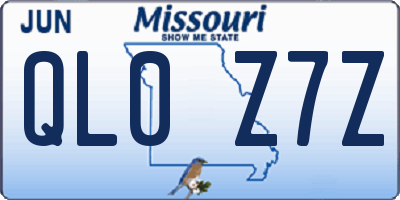 MO license plate QL0Z7Z