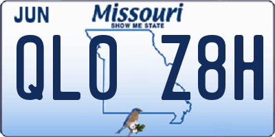 MO license plate QL0Z8H