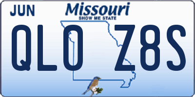 MO license plate QL0Z8S