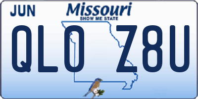 MO license plate QL0Z8U