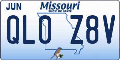 MO license plate QL0Z8V