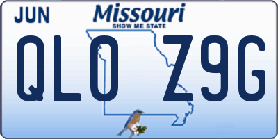 MO license plate QL0Z9G