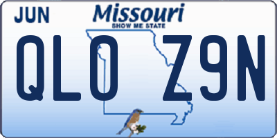 MO license plate QL0Z9N