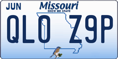 MO license plate QL0Z9P