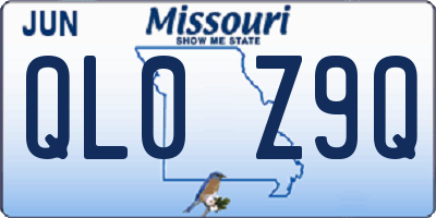 MO license plate QL0Z9Q
