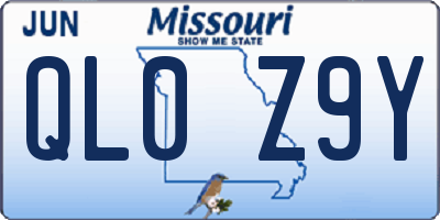 MO license plate QL0Z9Y