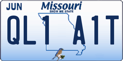 MO license plate QL1A1T