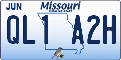 MO license plate QL1A2H