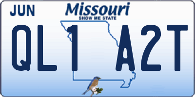 MO license plate QL1A2T