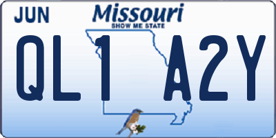 MO license plate QL1A2Y
