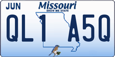 MO license plate QL1A5Q