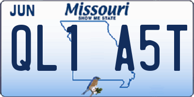 MO license plate QL1A5T