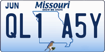 MO license plate QL1A5Y