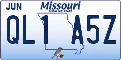 MO license plate QL1A5Z