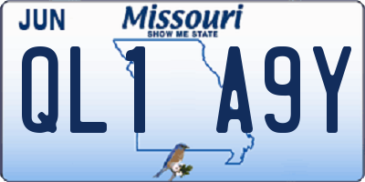 MO license plate QL1A9Y