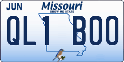 MO license plate QL1B0O