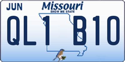 MO license plate QL1B1O