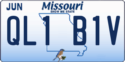 MO license plate QL1B1V