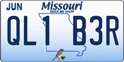 MO license plate QL1B3R