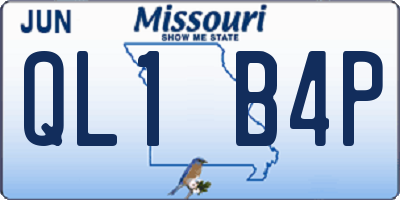 MO license plate QL1B4P