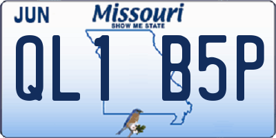 MO license plate QL1B5P