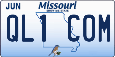 MO license plate QL1C0M