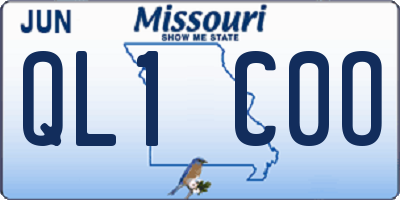 MO license plate QL1C0O