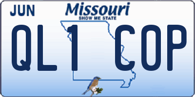 MO license plate QL1C0P