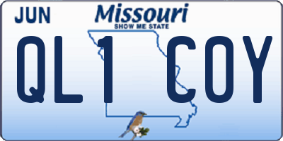 MO license plate QL1C0Y
