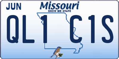 MO license plate QL1C1S