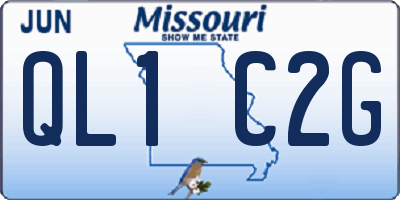 MO license plate QL1C2G