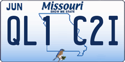 MO license plate QL1C2I