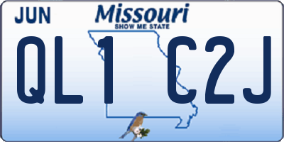 MO license plate QL1C2J