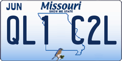 MO license plate QL1C2L