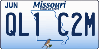 MO license plate QL1C2M