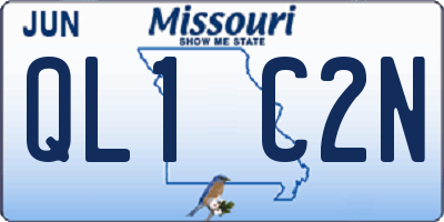 MO license plate QL1C2N