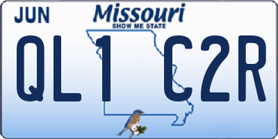 MO license plate QL1C2R