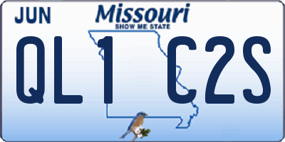 MO license plate QL1C2S