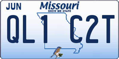 MO license plate QL1C2T