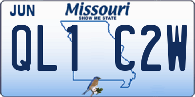 MO license plate QL1C2W