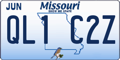 MO license plate QL1C2Z